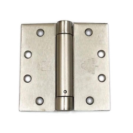 Hager 4 x 4 in. Full Mortise Single Acting Square Corner Spring Hinge, No. 177491 Satin Nickel 1250415.1